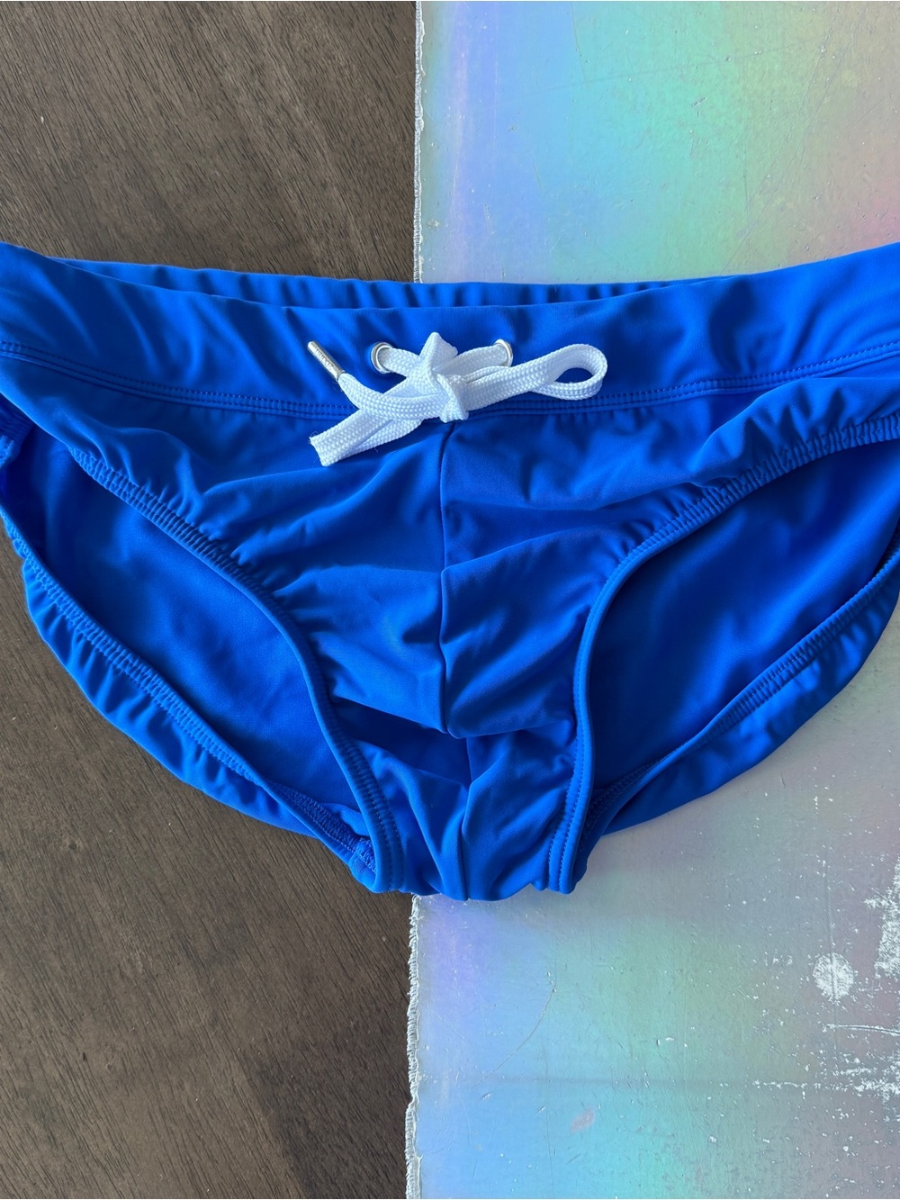 2xist Men's Blue Swim Briefs with Drawstring size Medium